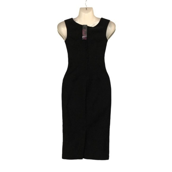 Modcloth RockSteady Black Pinup Dress Surplice New - Picture 5 of 9